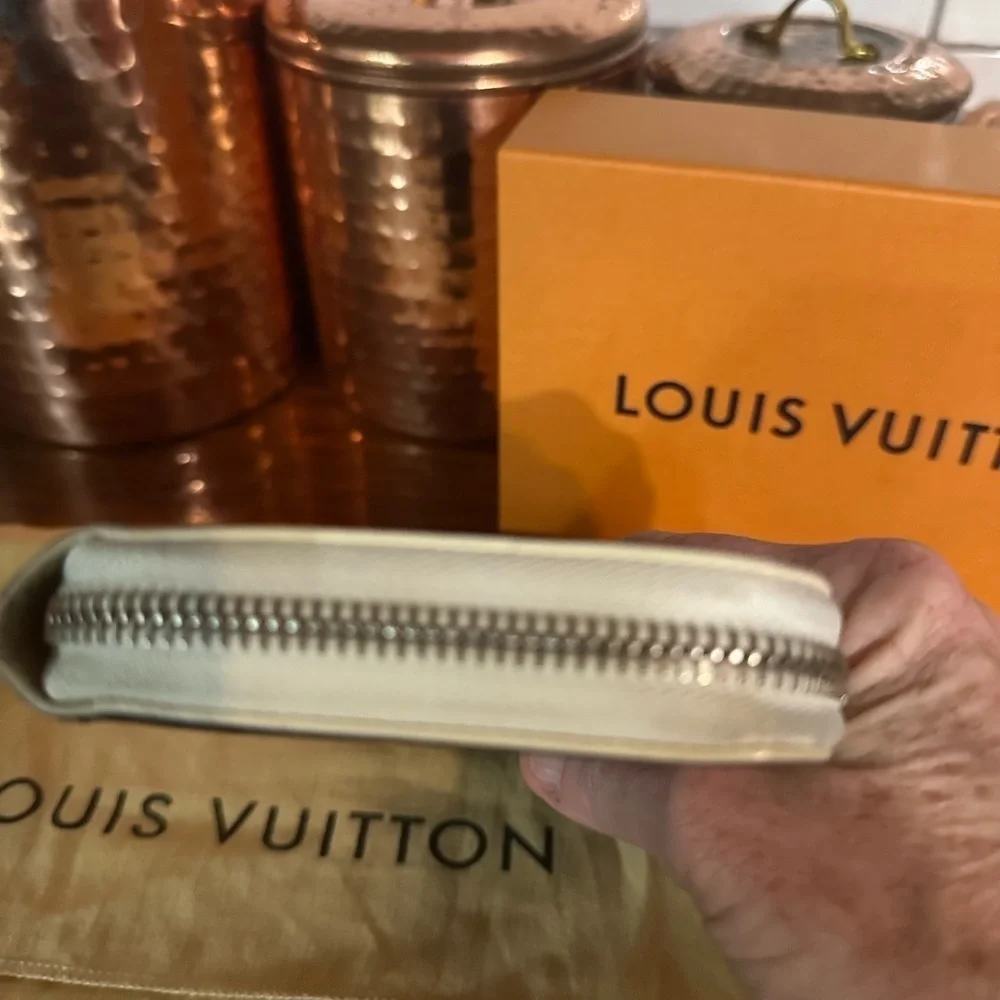 Louis Vuitton black wallet with dust bag COA and box